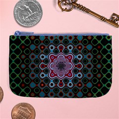 Digital Art Background Colors Large Coin Purse by Sudhe