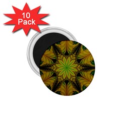 Abstract Flower Artwork Art Green Yellow 1 75  Magnets (10 Pack)  by Sudhe