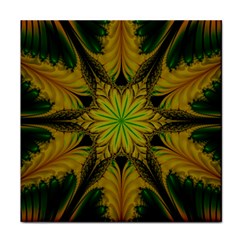 Abstract Flower Artwork Art Green Yellow Face Towel