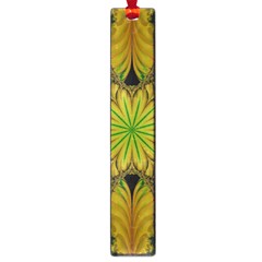 Abstract Flower Artwork Art Green Yellow Large Book Marks by Sudhe