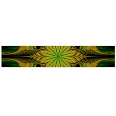 Abstract Flower Artwork Art Green Yellow Large Flano Scarf 