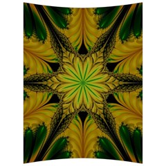 Abstract Flower Artwork Art Green Yellow Back Support Cushion