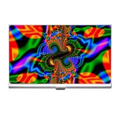 Abstract Fractal Artwork Colorful Business Card Holder by Sudhe