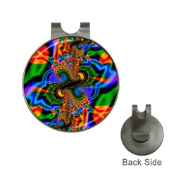 Abstract Fractal Artwork Colorful Hat Clips With Golf Markers by Sudhe