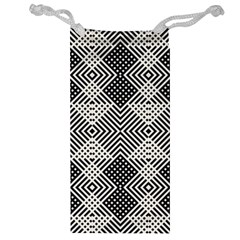 Monochrome Geometric Herringbone Seamless Pattern Vector Jewelry Bag