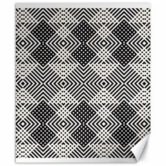 Monochrome Geometric Herringbone Seamless Pattern Vector Canvas 8  X 10  by Sudhe