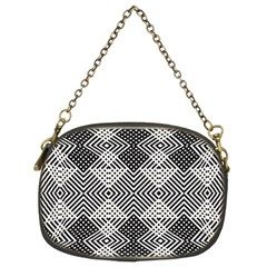 Monochrome Geometric Herringbone Seamless Pattern Vector Chain Purse (two Sides) by Sudhe