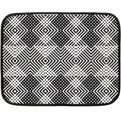 Monochrome Geometric Herringbone Seamless Pattern Vector Double Sided Fleece Blanket (mini)  by Sudhe