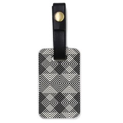 Monochrome Geometric Herringbone Seamless Pattern Vector Luggage Tag (one Side) by Sudhe