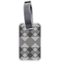 Monochrome Geometric Herringbone Seamless Pattern Vector Luggage Tag (two Sides) by Sudhe