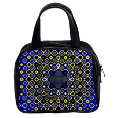 Digital Art Background Yellow Blue Classic Handbag (two Sides) by Sudhe