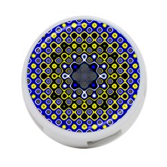 Digital Art Background Yellow Blue 4-port Usb Hub (two Sides) by Sudhe