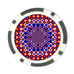 Digital Art Background Red Blue Poker Chip Card Guard