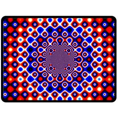 Digital Art Background Red Blue Fleece Blanket (large)  by Sudhe