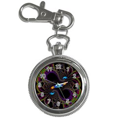 Fractal Artwork Abstract Background Key Chain Watches by Sudhe