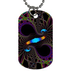 Fractal Artwork Abstract Background Dog Tag (one Side) by Sudhe