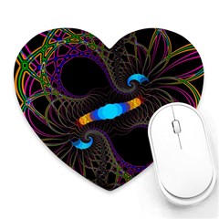 Fractal Artwork Abstract Background Heart Mousepads