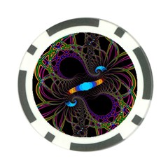 Fractal Artwork Abstract Background Poker Chip Card Guard