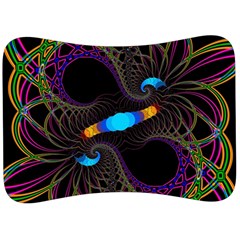 Fractal Artwork Abstract Background Velour Seat Head Rest Cushion by Sudhe