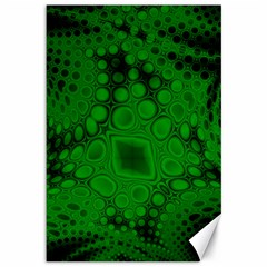 Background Texture Design Geometric Green Black Canvas 12  X 18  by Sudhe