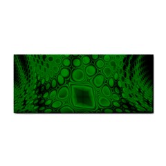 Background Texture Design Geometric Green Black Hand Towel by Sudhe