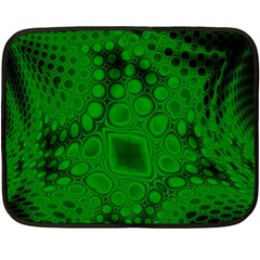 Background Texture Design Geometric Green Black Fleece Blanket (mini) by Sudhe