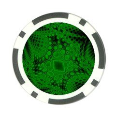 Background Texture Design Geometric Green Black Poker Chip Card Guard (10 Pack) by Sudhe