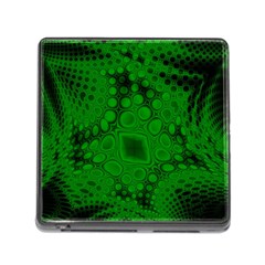 Background Texture Design Geometric Green Black Memory Card Reader (square 5 Slot) by Sudhe