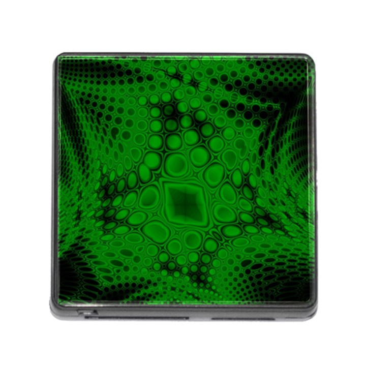 Background Texture Design Geometric Green Black Memory Card Reader (Square 5 Slot)