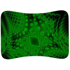 Background Texture Design Geometric Green Black Velour Seat Head Rest Cushion by Sudhe