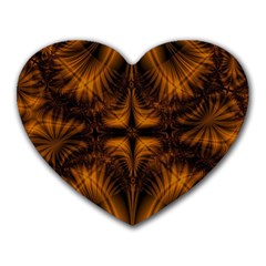 Background Pattern Yellow Gold Black Heart Mousepads by Sudhe