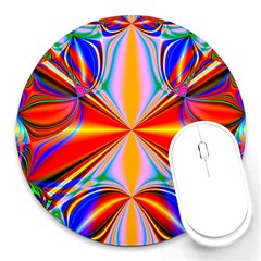 Abstract Art Fractal Art Round Mousepads by Sudhe