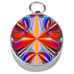 Abstract Art Fractal Art Silver Compasses by Sudhe