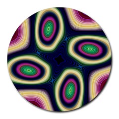 Abstract Artwork Fractal Background Art Pattern Round Mousepads by Sudhe