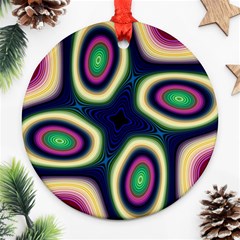 Abstract Artwork Fractal Background Art Pattern Ornament (round) by Sudhe