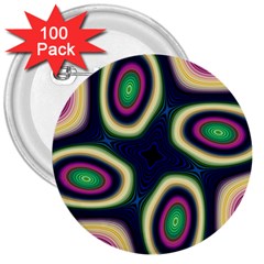 Abstract Artwork Fractal Background Art Pattern 3  Buttons (100 Pack)  by Sudhe