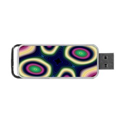 Abstract Artwork Fractal Background Art Pattern Portable Usb Flash (one Side) by Sudhe