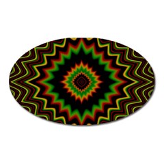 Fractal Artwork Idea Allegory Abstract Oval Magnet by Sudhe