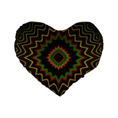 Fractal Artwork Idea Allegory Abstract Standard 16  Premium Flano Heart Shape Cushions by Sudhe