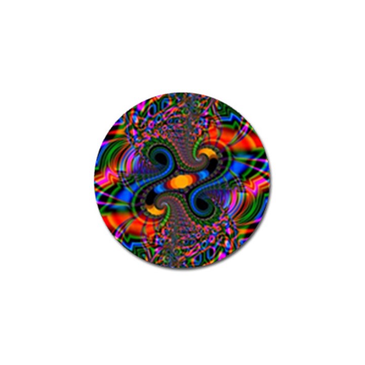 Abstract Fractal Artwork Colorful Golf Ball Marker