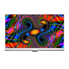 Abstract Fractal Artwork Colorful Business Card Holder by Sudhe