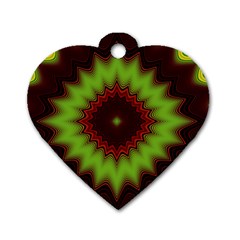 Fractal Artwork Idea Allegory Geometry Dog Tag Heart (one Side)