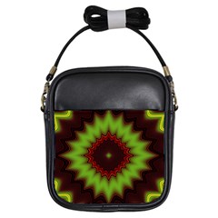 Fractal Artwork Idea Allegory Geometry Girls Sling Bag by Sudhe