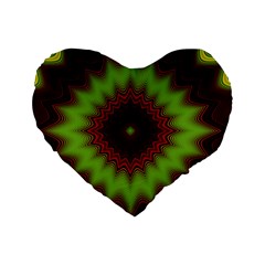 Fractal Artwork Idea Allegory Geometry Standard 16  Premium Heart Shape Cushions by Sudhe