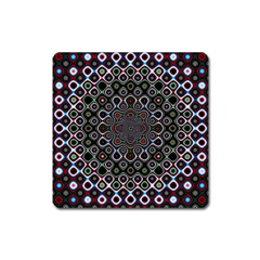 Digital Art Background Design Square Magnet by Sudhe