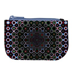 Digital Art Background Design Large Coin Purse by Sudhe