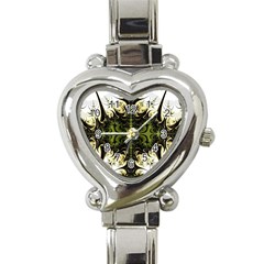 Abstract Fractal Pattern Artwork Heart Italian Charm Watch