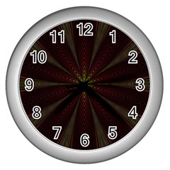 Fractal Artwork Idea Allegory Wall Clock (Silver)