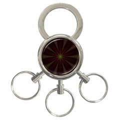 Fractal Artwork Idea Allegory 3-Ring Key Chain