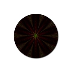 Fractal Artwork Idea Allegory Rubber Round Coaster (4 pack) 